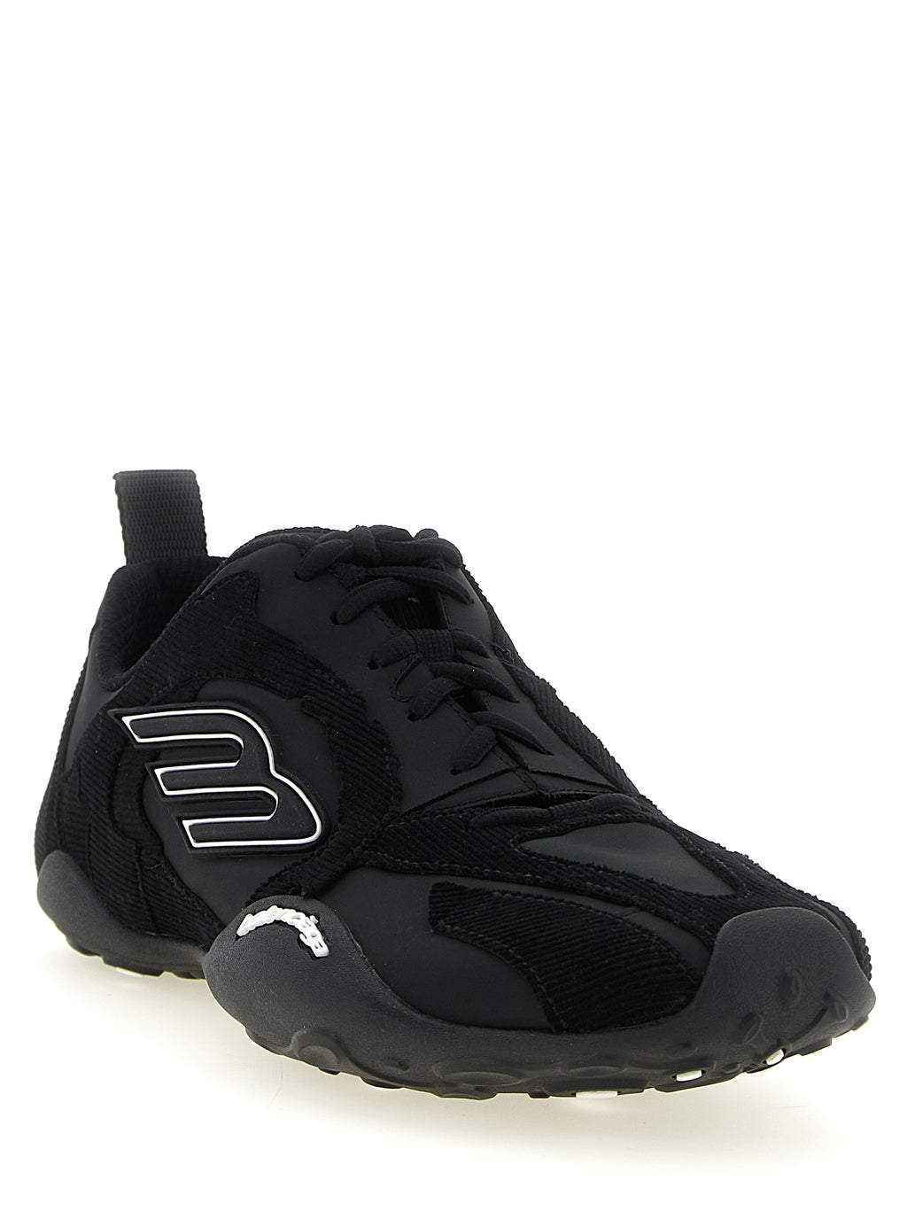 Sneakers de sport noires en polyester de Balenciaga, chaussures athlétiques modernes et élégantes.
