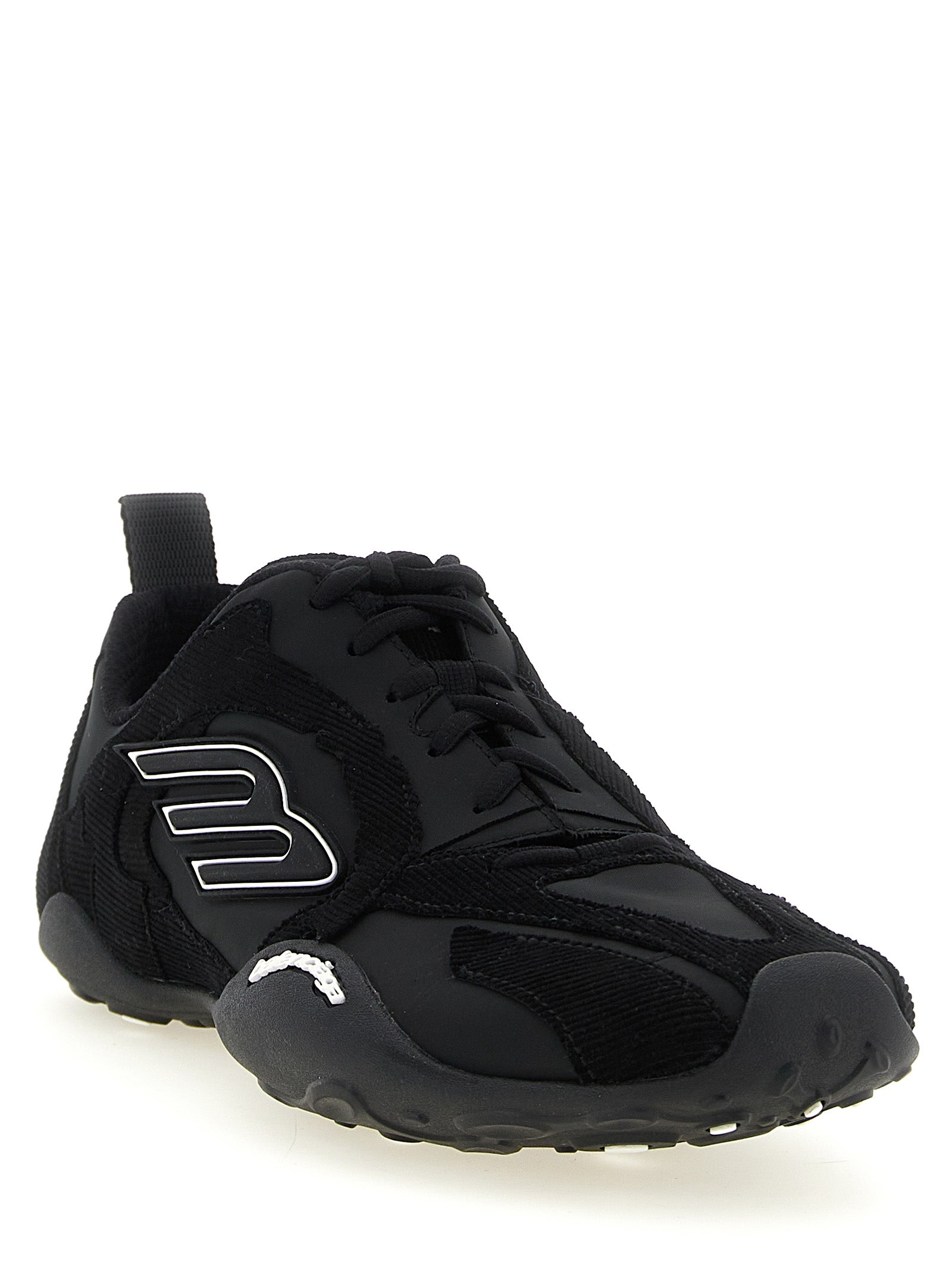 Sneakers de sport noires en polyester de Balenciaga, chaussures athlétiques modernes et élégantes.