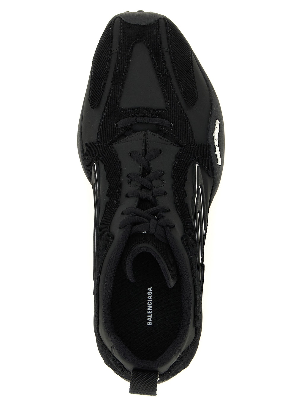 Chaussures de sport noires Balenciaga en polyester, mode athlétique, avec design moderne et semelle robuste.