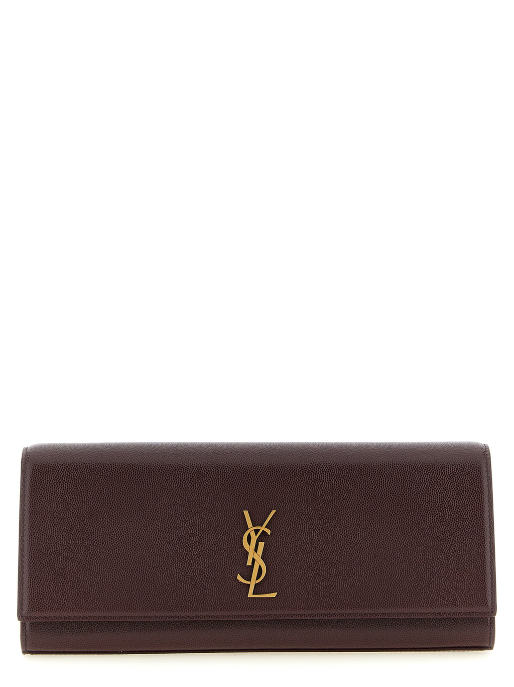 Saint Laurent Bordeaux Calfskin Clutch Bag