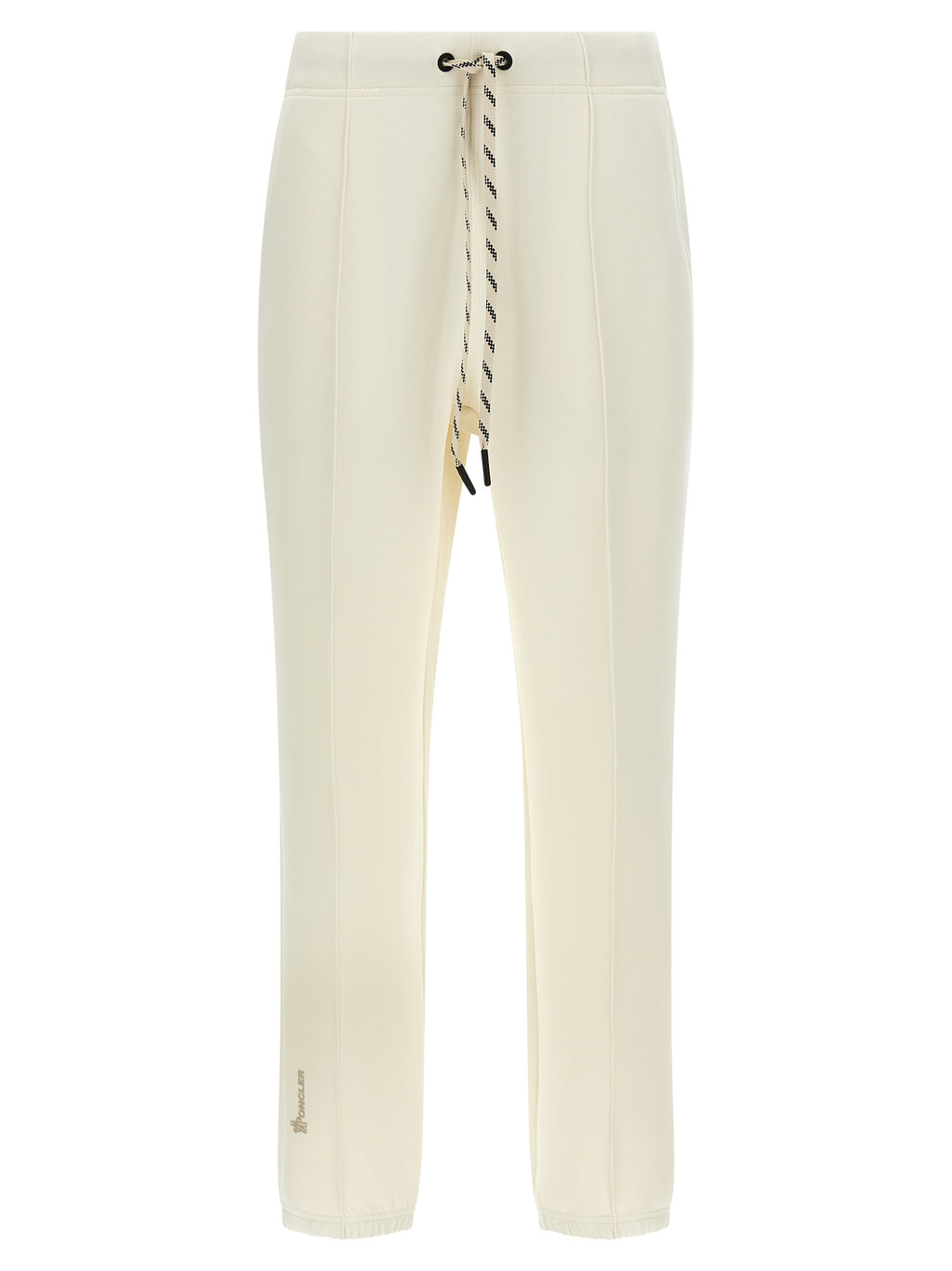 Pantalons de jogging en polyester blanc Moncler Grenoble, pantalons de sport élégants pour homme.