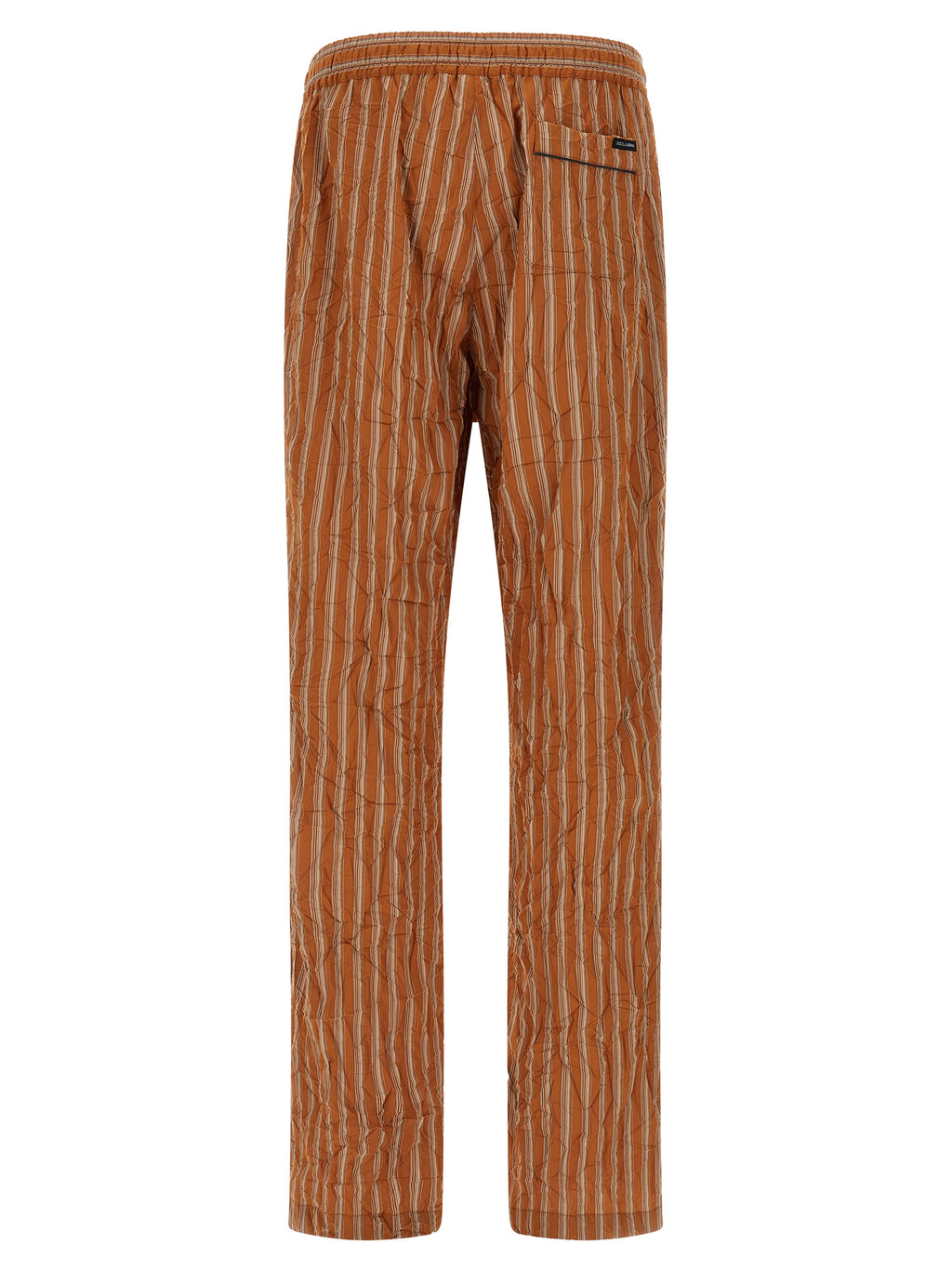 Pantalon décontracté en viscose marron de Dolce & Gabbana, coupe confortable et style élégant pour homme.