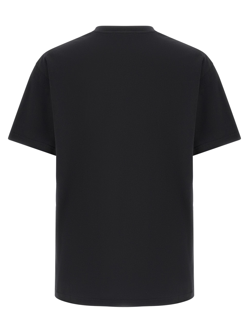 T-shirt noir en coton Givenchy, coupe classique, avec logo discret sur la poitrine, porté sur un mannequin.