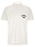 Chemise polo blanche en coton de la marque Givenchy, vue de face avec col et boutons visibles.