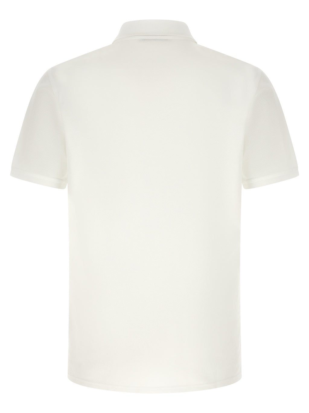 Chemise polo blanche en coton de la marque Givenchy, vue de face, avec col classique et logo discret.