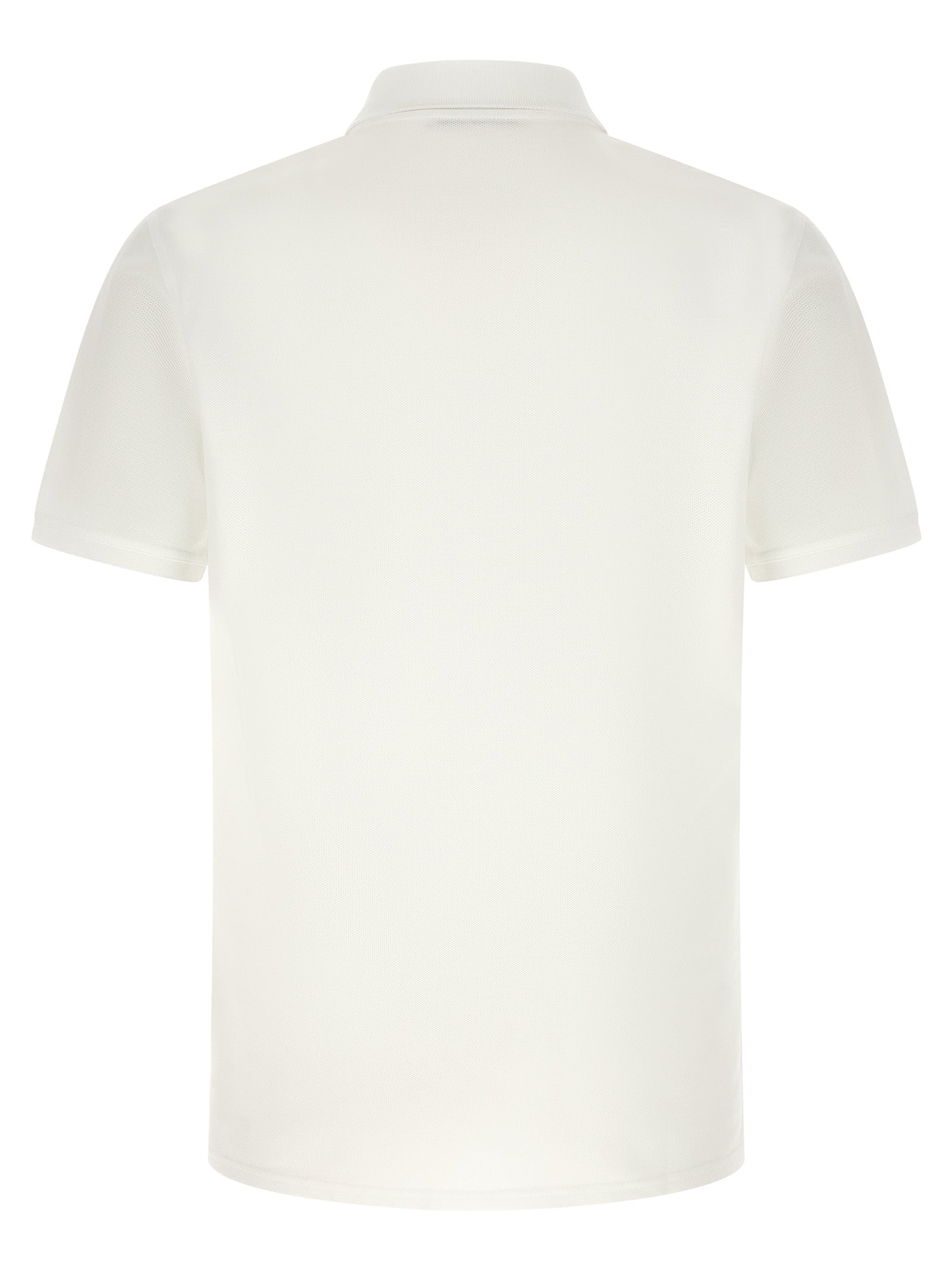 Chemise polo blanche en coton de la marque Givenchy, vue de face, avec col classique et logo discret.