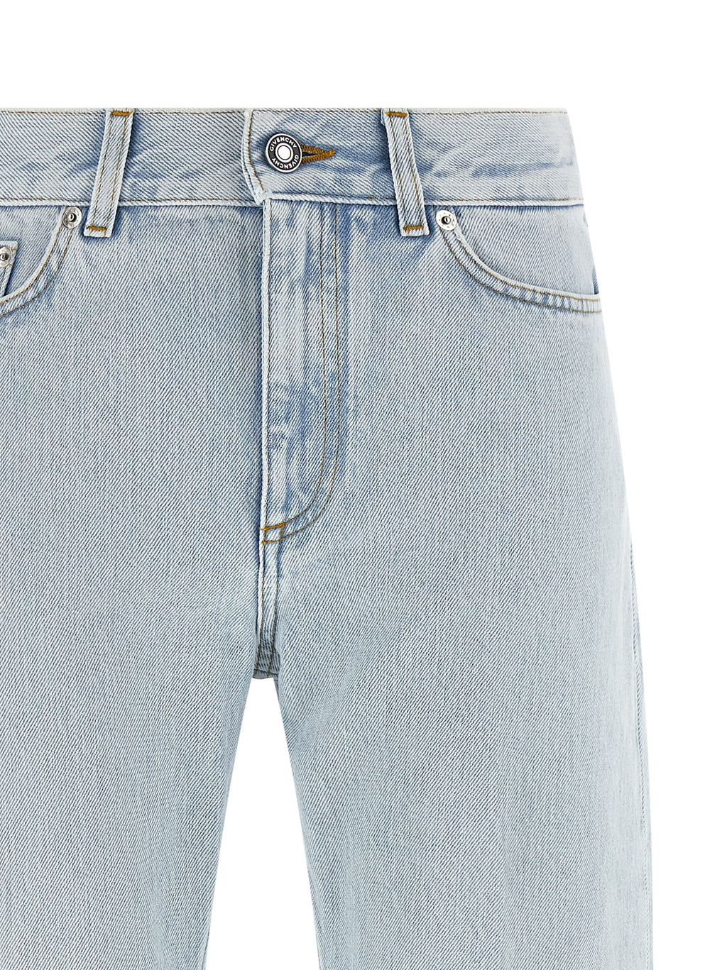 Jeans bleu en coton à coupe droite de Givenchy, style classique et élégant pour un look décontracté.