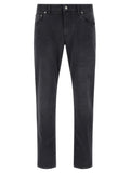 Jeans droits en coton noir de Dolce & Gabbana, style classique et coupe ajustée, visible devant.