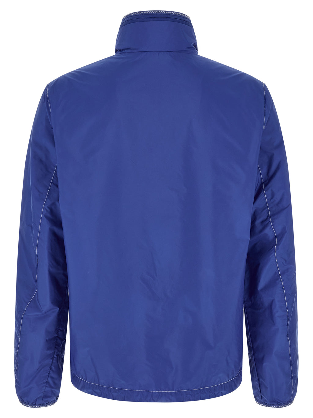 Veste Moncler en nylon bleu avec coquille en polyamide, coupe-vent et imperméable, pour un style moderne et fonctionnel.
