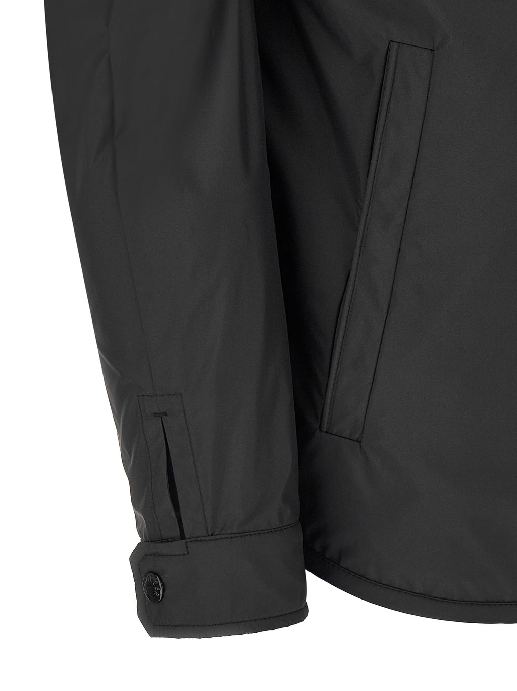 Veste en polyester multicolore Moncler, coupe-vent et imperméable, avec capuche et fermeture éclair.