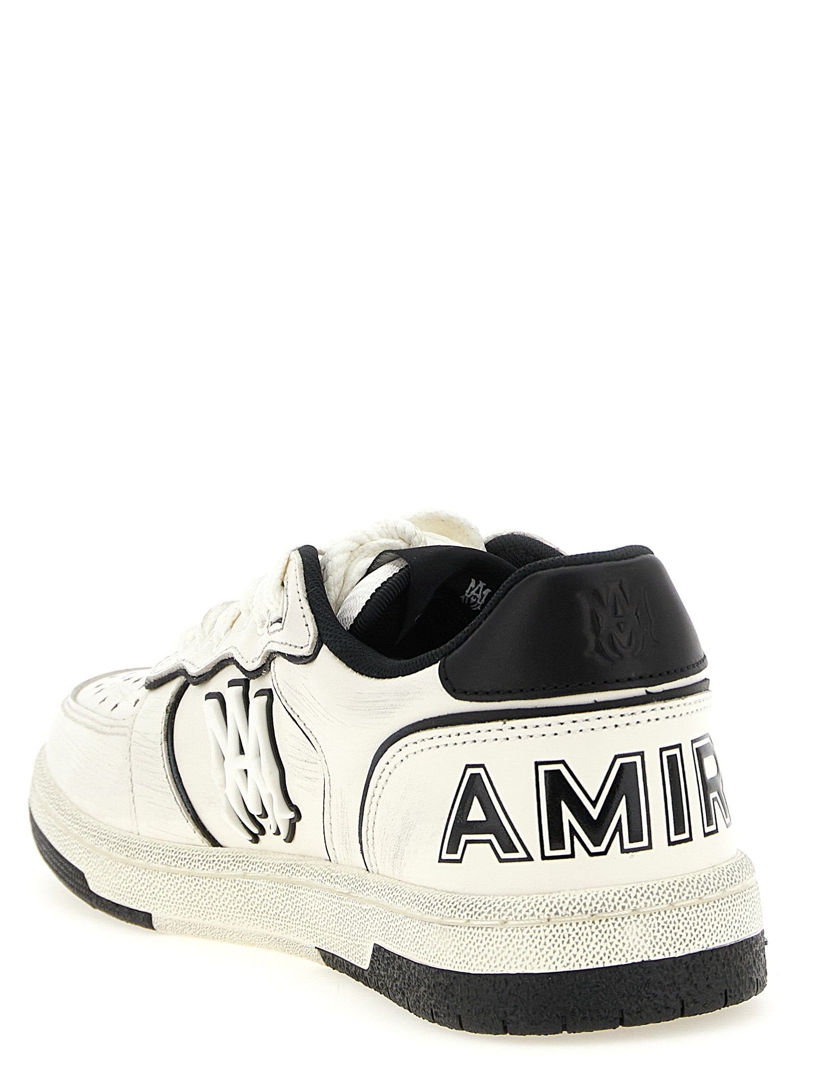 Amiri zweifarbige Low-Top-Sneaker aus Rindsleder