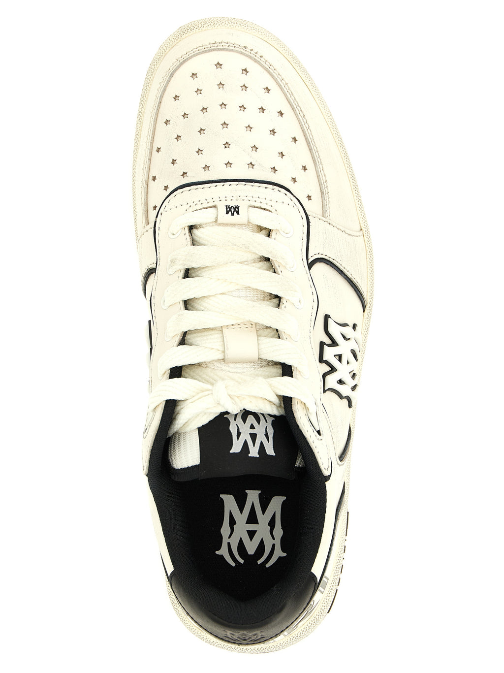 Amiri zweifarbige Low-Top-Sneaker aus Rindsleder