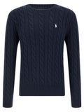 Polo Ralph Lauren Blaue Baumwollstrickjacke