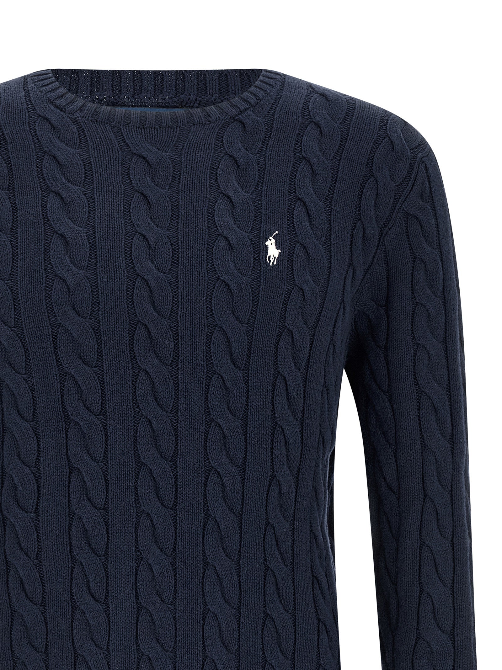 Polo Ralph Lauren Blaue Baumwollstrickjacke