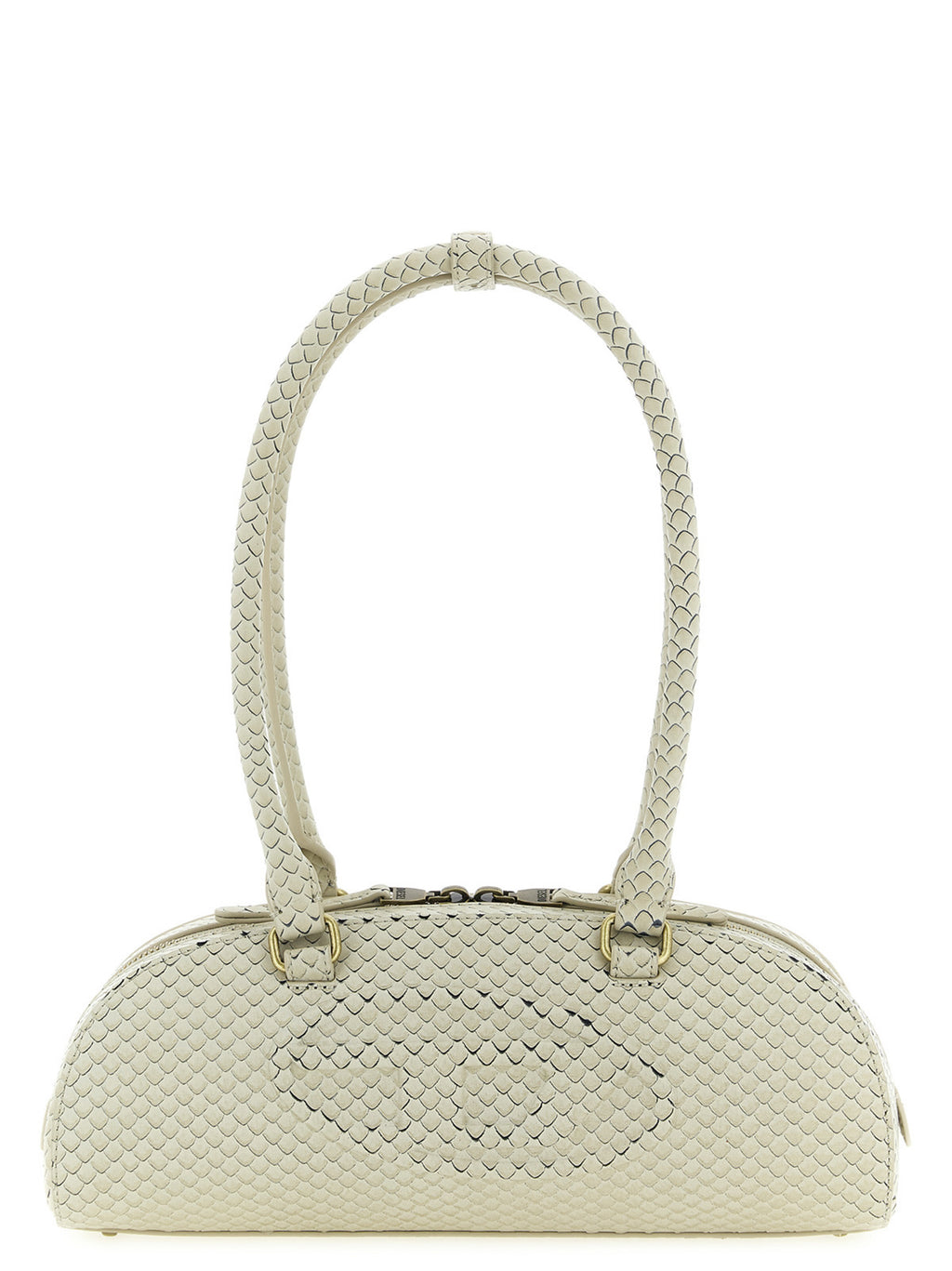 Sac à bandoulière Diesel beige en fibres mixtes, avec poches et détails modernes, visible sur l'image.