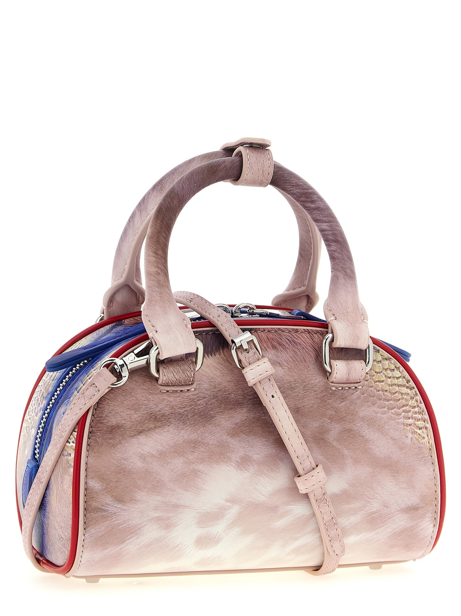 Sac bandoulière en polyéthylène multicolore de la marque Diesel, avec design moderne et coloré.