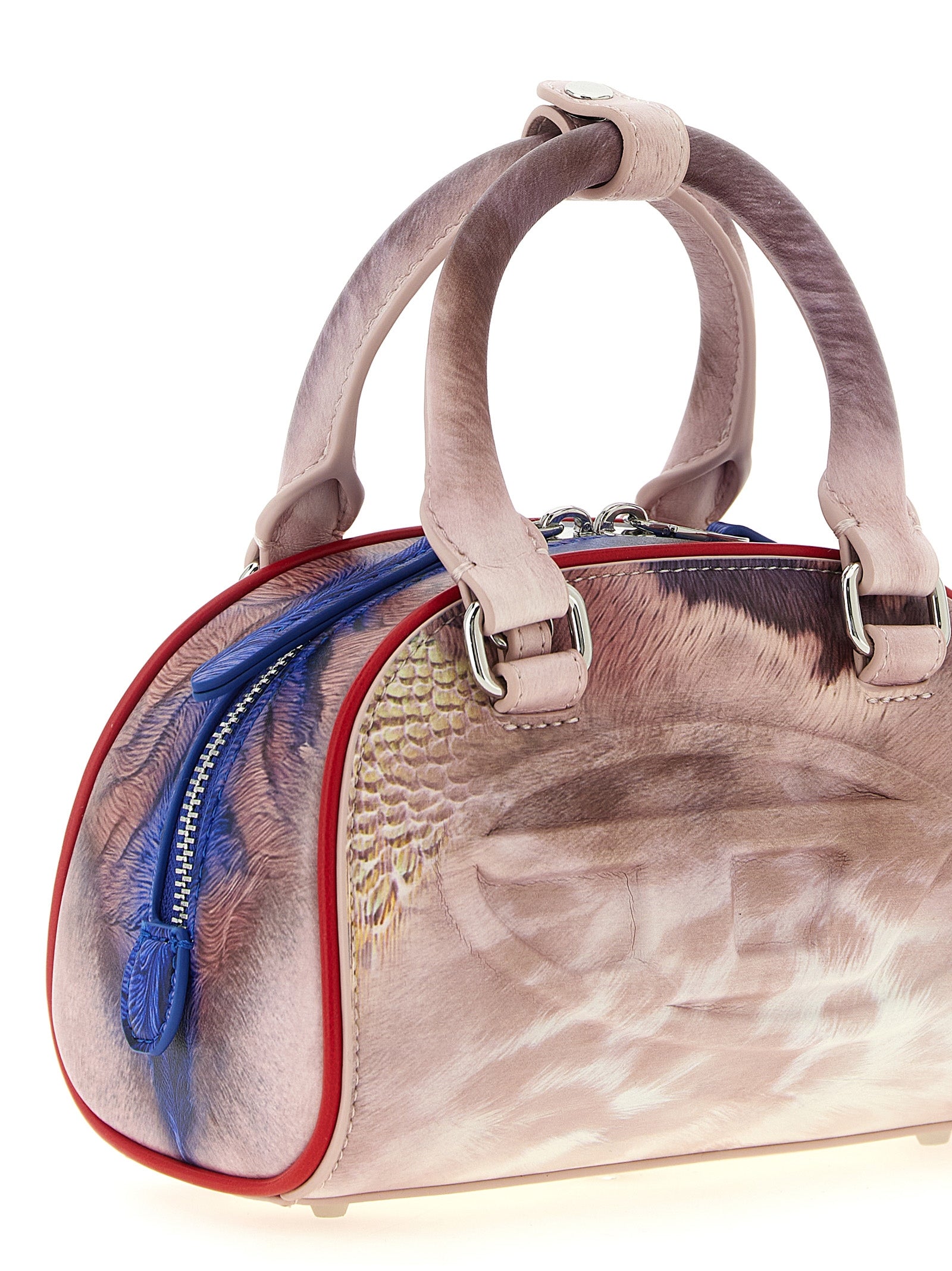 Sac bandoulière Diesel en polyethylene multicolore, avec design moderne et détails colorés visibles sur l'image.