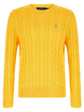 Cardigan en coton bicolore Polo Ralph Lauren porté, avec col en V et boutons, pièce élégante pour homme ou femme.