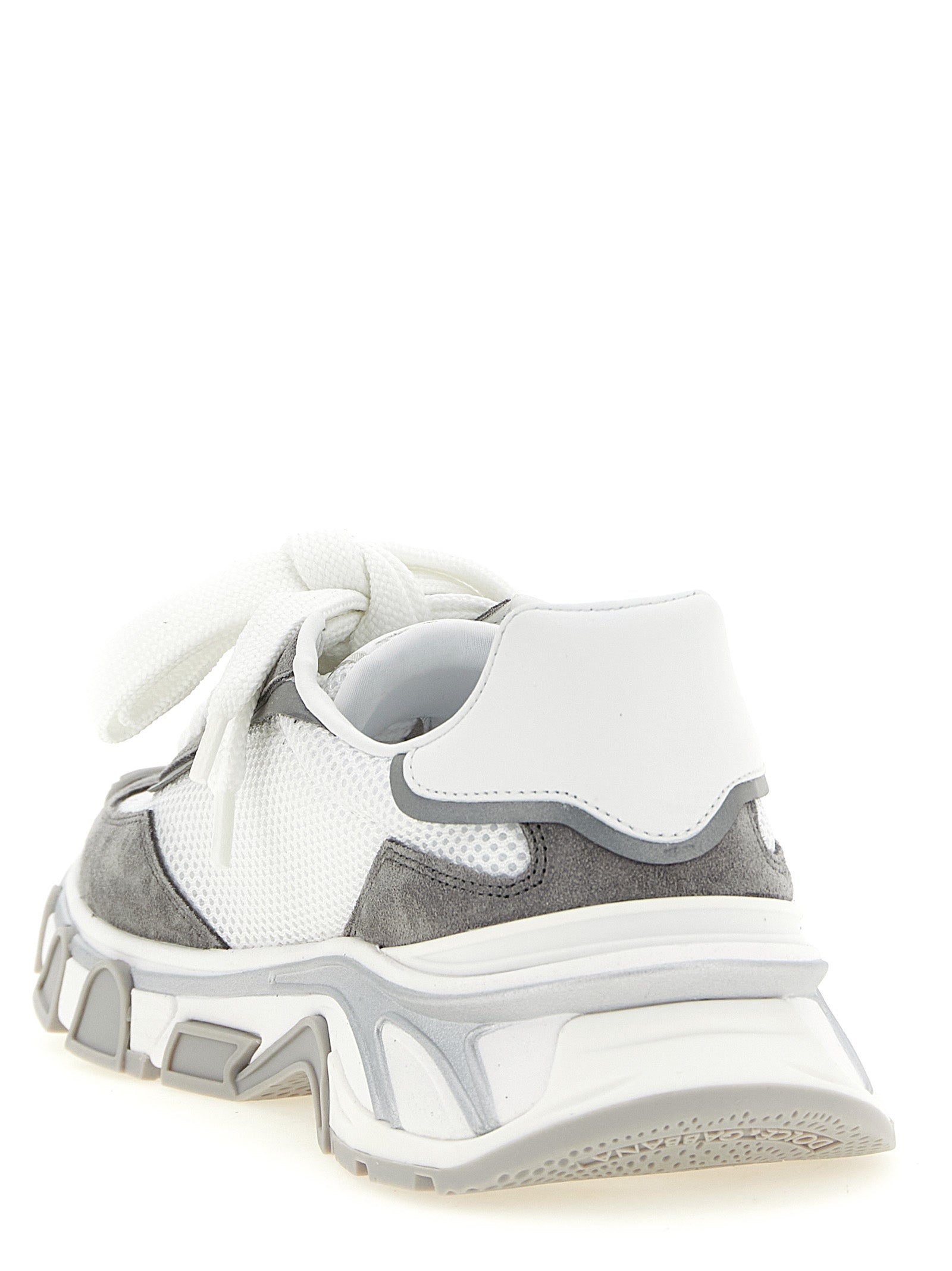 Chaussures de sport en polyester gris Dolce & Gabbana pour hommes, baskets athlétiques élégantes et confortables.