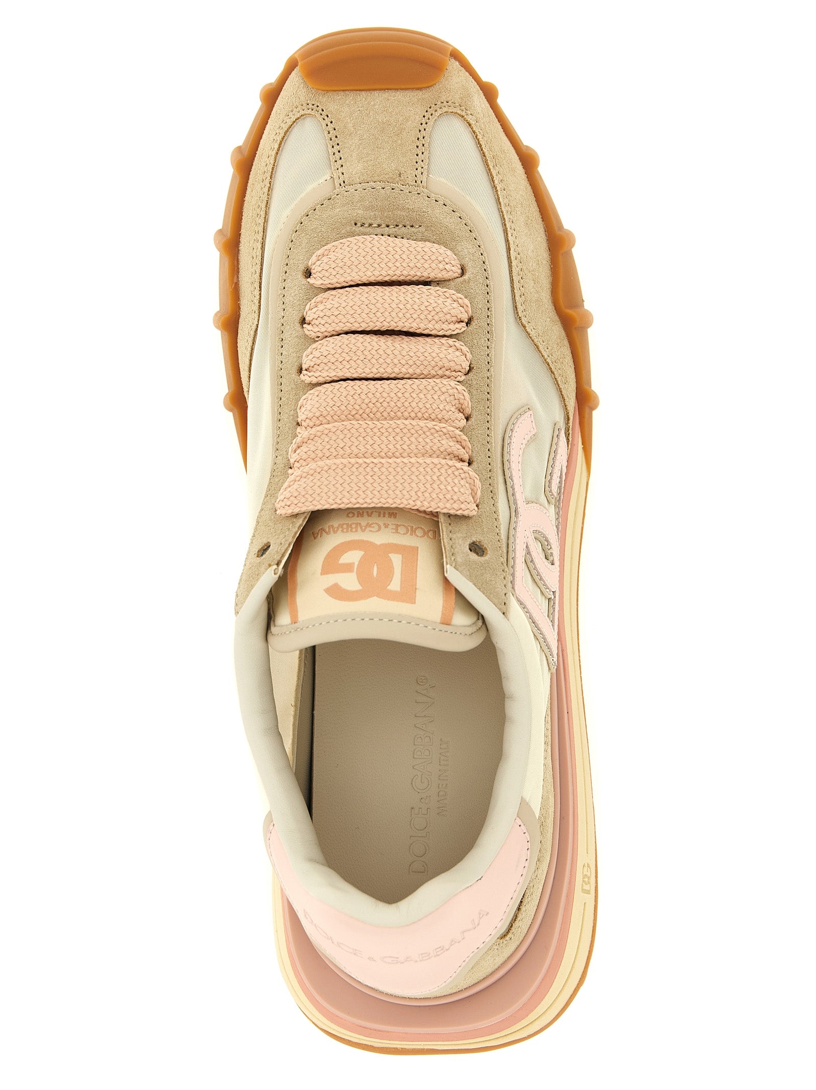 Sneakers athletic multicolores en polyamide de Dolce & Gabbana, chaussures de sport modernes et tendance.