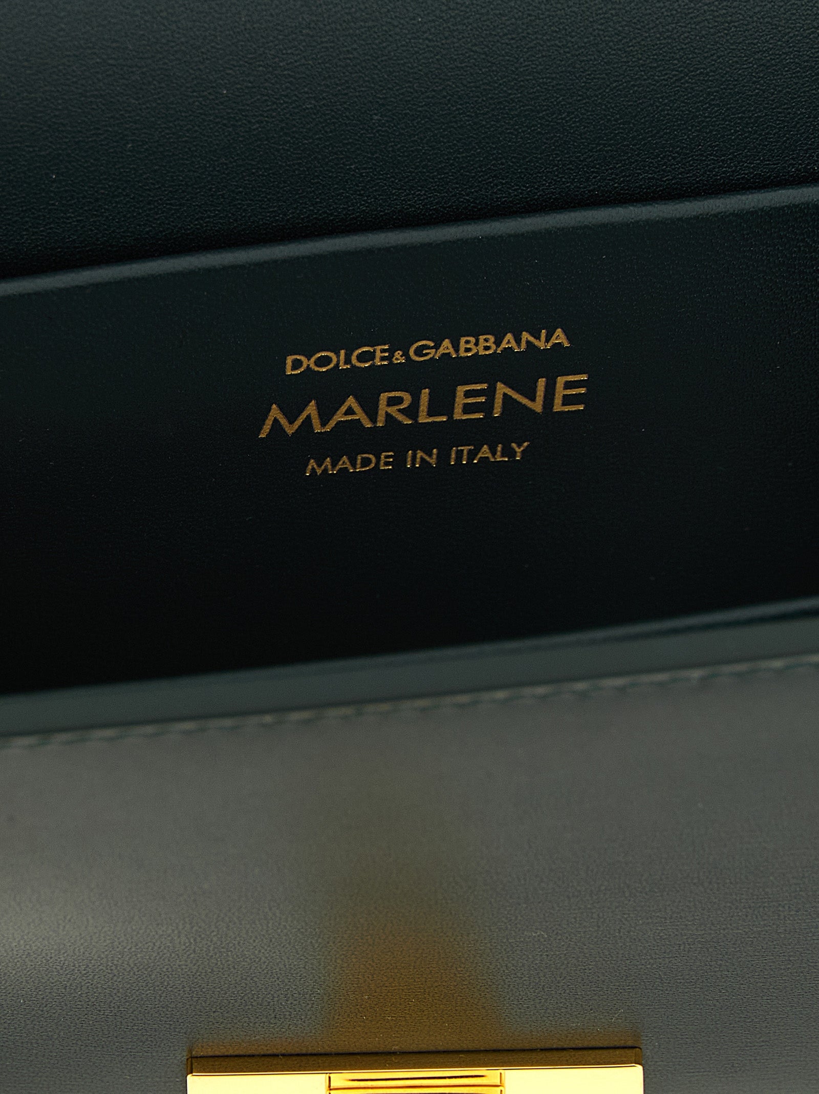 Sac à épaule Dolce & Gabbana en cuir de veau bicolore, élégant et sophistiqué, avec détails stylés visibles sur l'image.