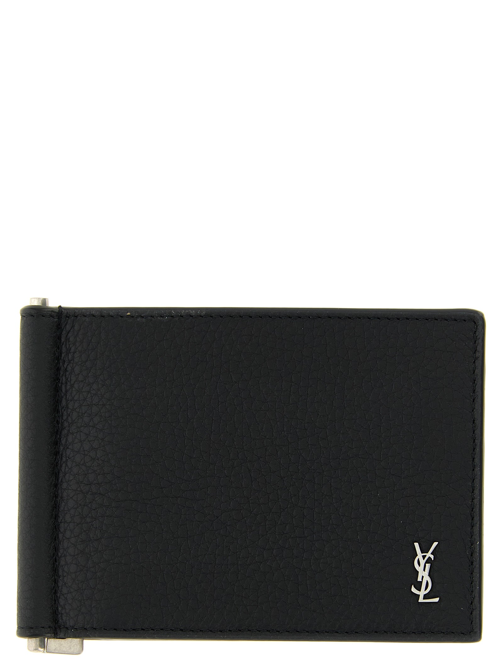 Saint Laurent Black Calfskin Money Clip