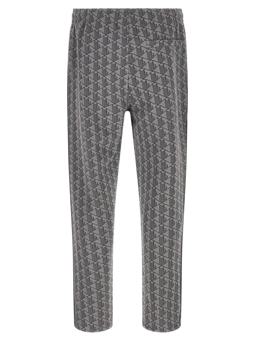Pantalons de jogging en polyester gris de Lacoste, style décontracté pour entraînement ou détente, avec logo Lacoste visible.