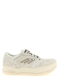 Sneakers plateforme en cuir bovin beige de Balenciaga, chaussures de mode haut de gamme pour femmes et hommes.