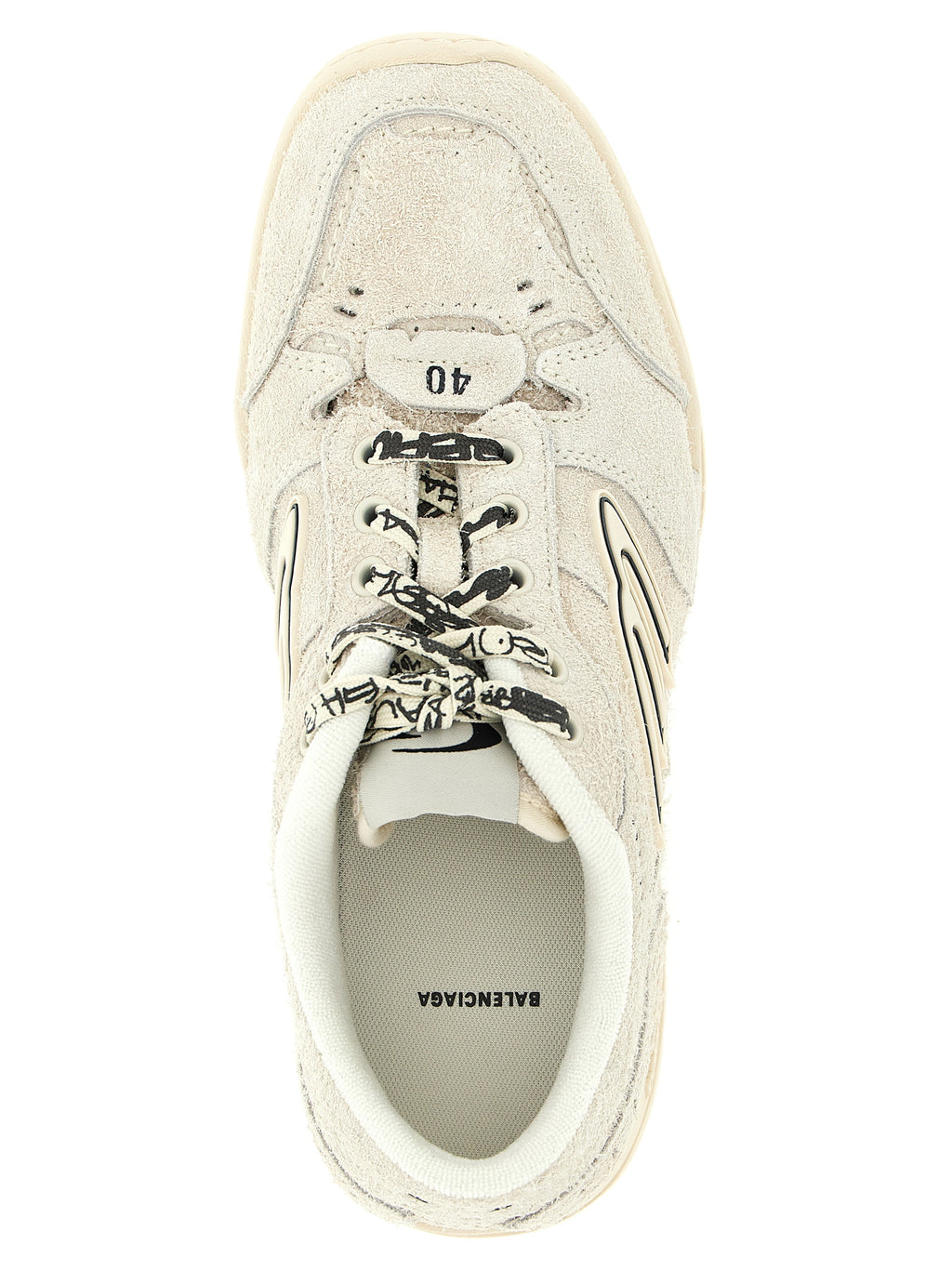 Chaussures Balenciaga Beige en cuir bovin avec plateforme, sneakers élégants et confortables pour un style moderne.