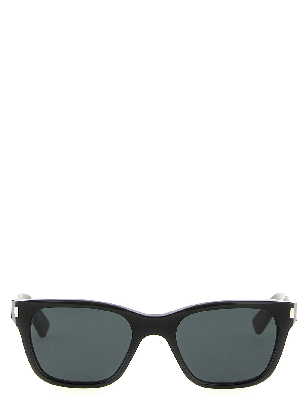 Lunettes de soleil noires en acétate Saint Laurent avec monture élégante, reflet de style sophistiqué.