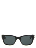 Lunettes de soleil noires en acétate Saint Laurent avec monture élégante, reflet de style sophistiqué.