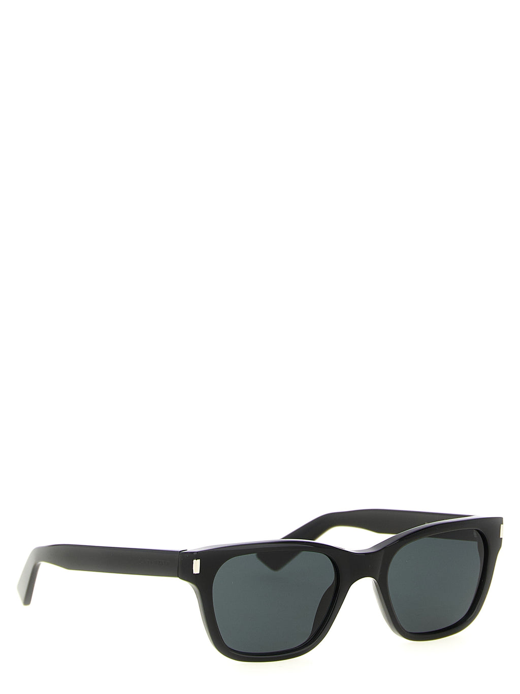 Lunettes de soleil noires Saint Laurent en acétate avec monture élégante et moderne, vues de face.