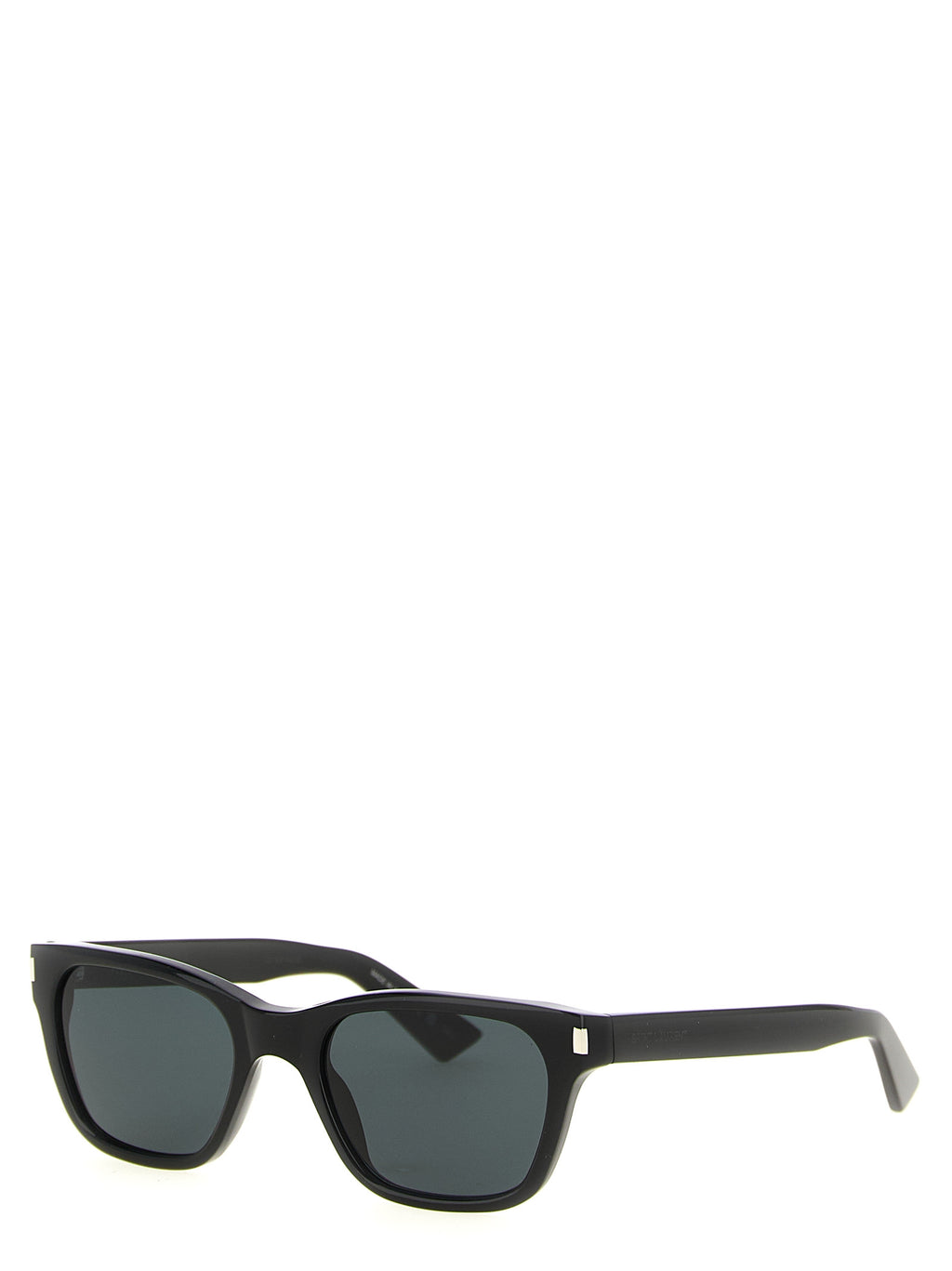 Lunettes de soleil Saint Laurent en acétate noir avec monture élégante et moderne, vue de face.