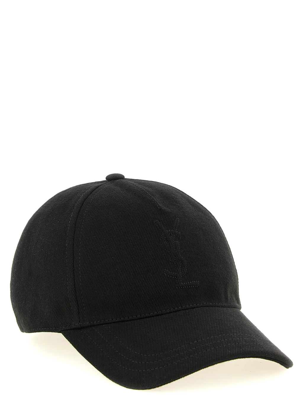 Saint Laurent Black Cotton Cap (Baseball Hat)