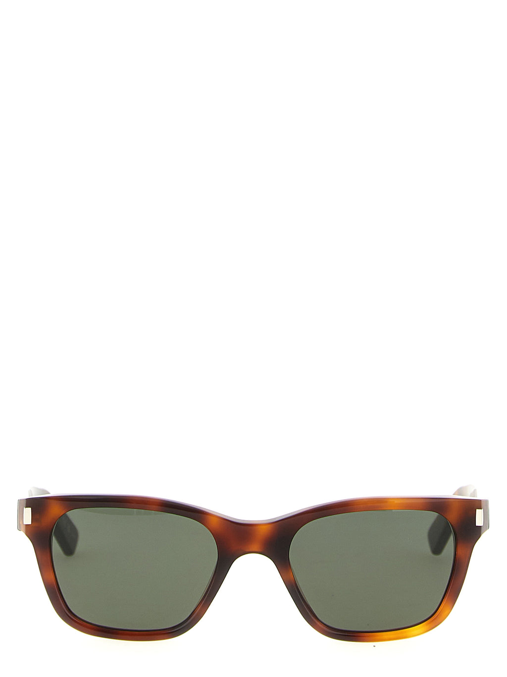 Lunettes de soleil en acétate marron de la marque Saint Laurent, style élégant et moderne.