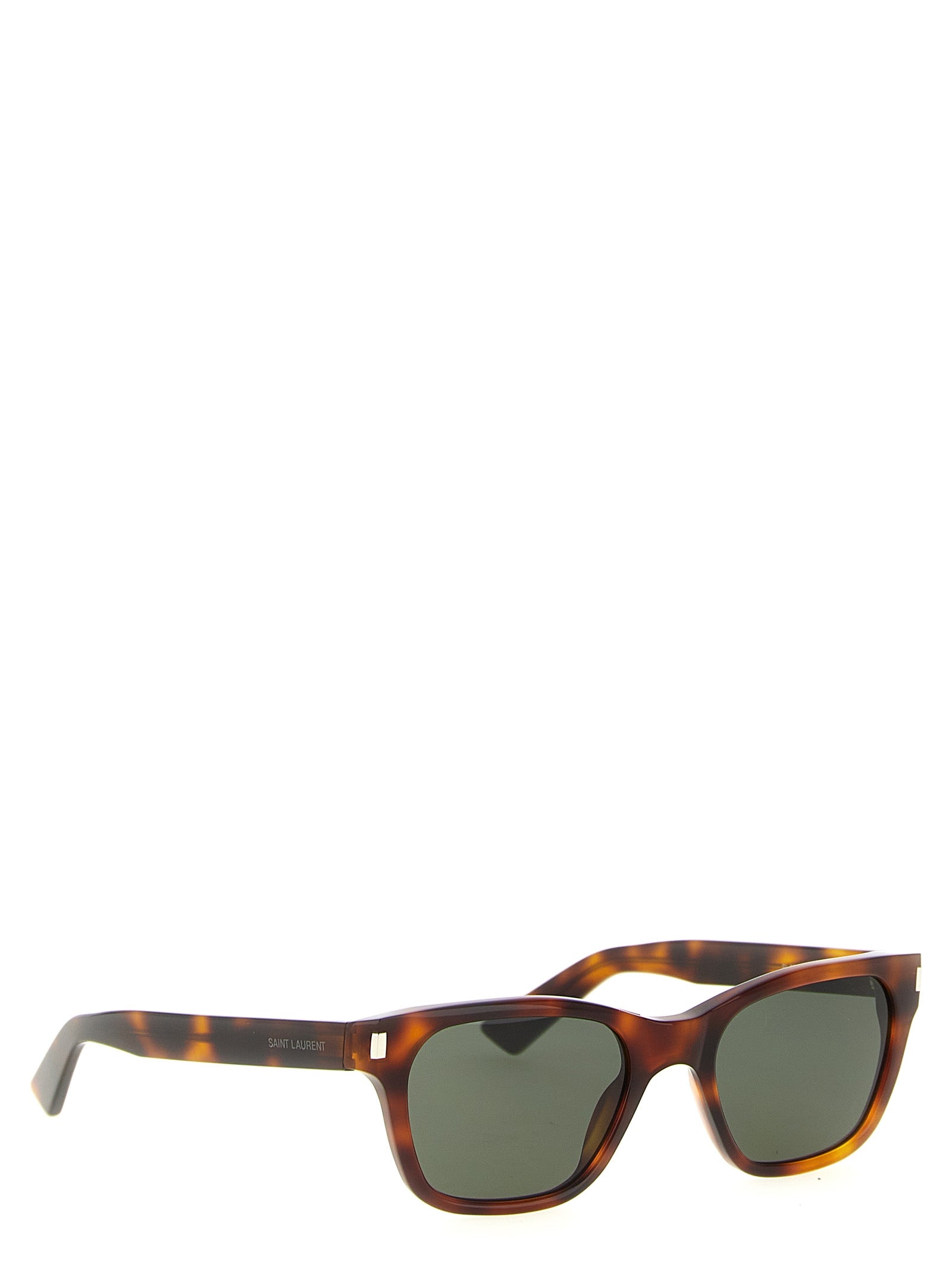 Lunettes de soleil marron en acétate de la marque Saint Laurent, avec monture élégante et design moderne visible sur l'image.