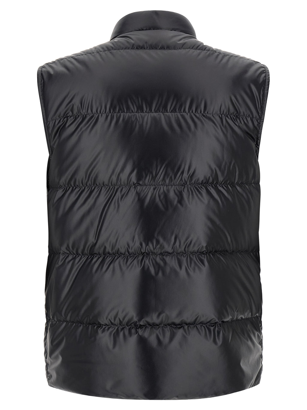 Veste sans manches en polyester bleu Moncler, élégante et légère, adaptée pour un style décontracté et moderne.
