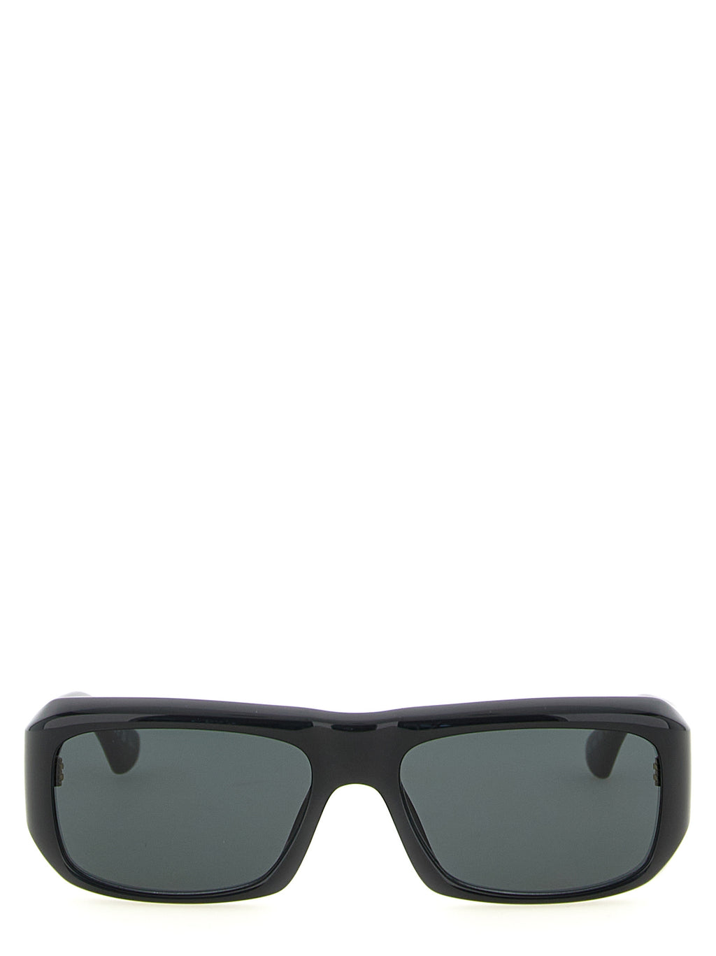 Lunettes de soleil noires en acétate de marque Saint Laurent avec monture élégante et design moderne.