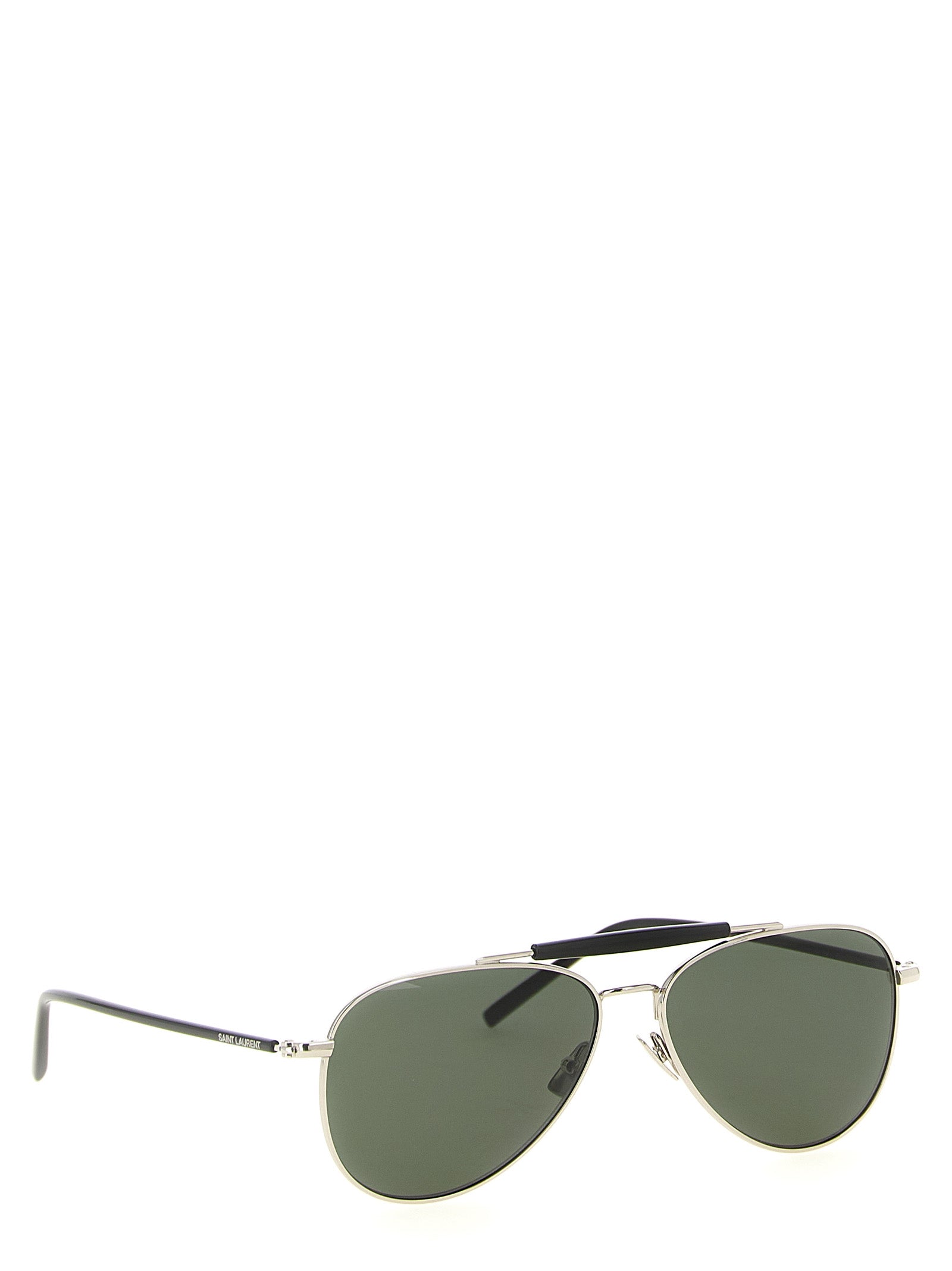 Saint Laurent Sonnenbrille aus silbernem Azetat