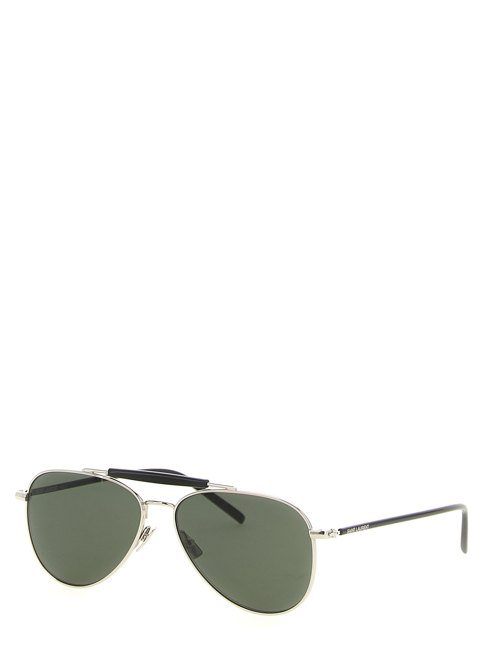 Saint Laurent Sonnenbrille aus silbernem Azetat