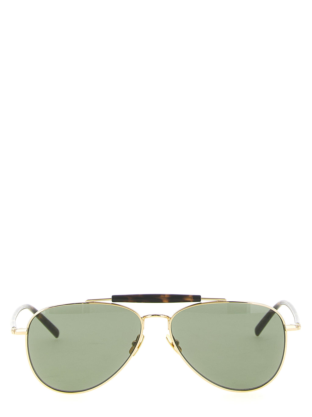 Lunettes de soleil Saint Laurent en acétate multicolore avec monture élégante et branches larges, mode et tendance.