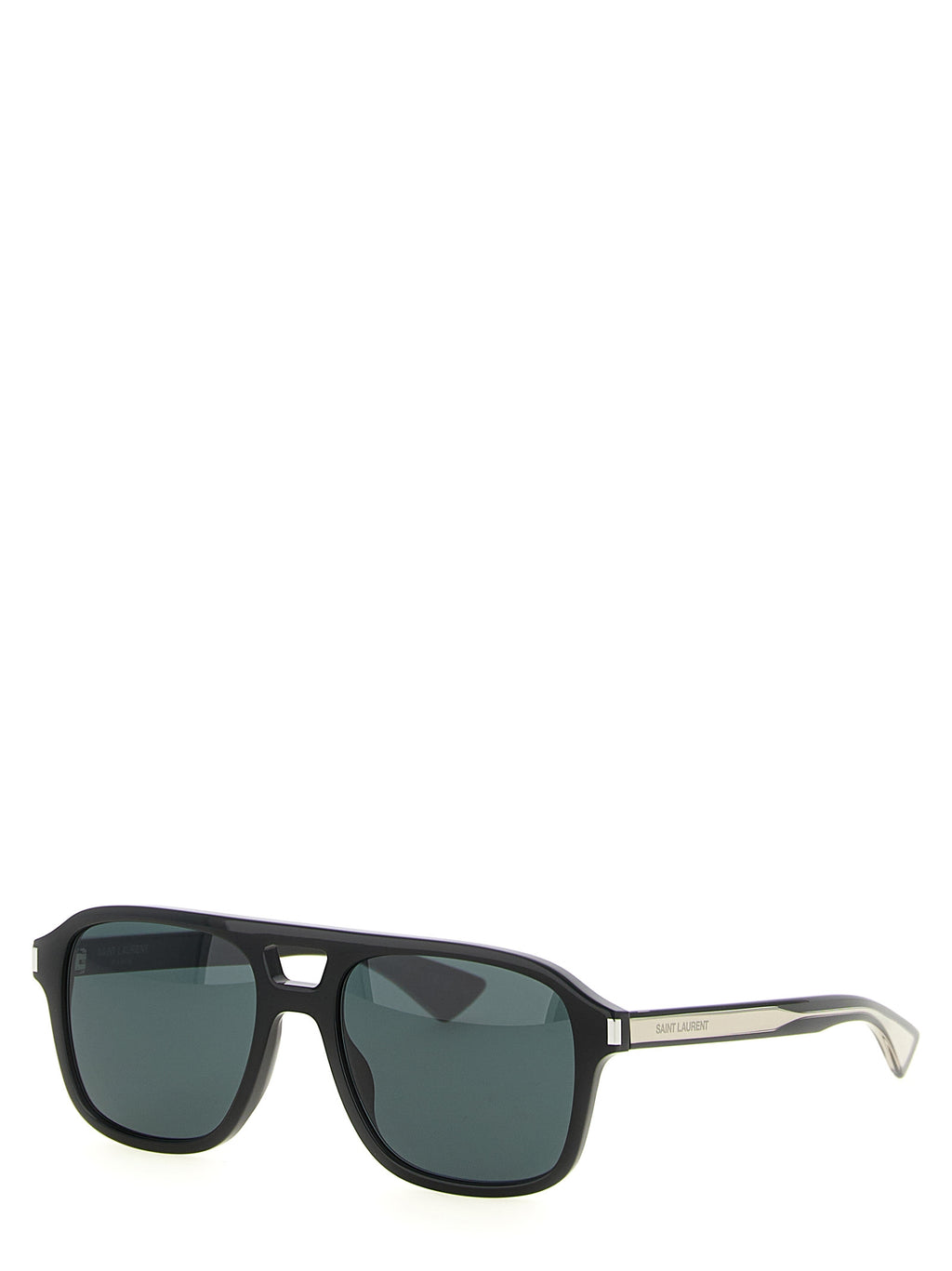 Lunettes de soleil Saint Laurent noires en acétate avec monture élégante et design sophistiqué.