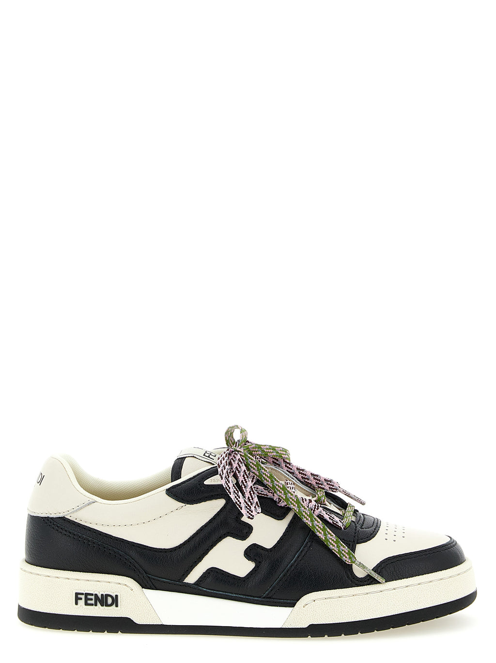 Sneakers Fendi Bicolor en cuir de veau, modernes et sportives, avec design élégant et détails colorés.