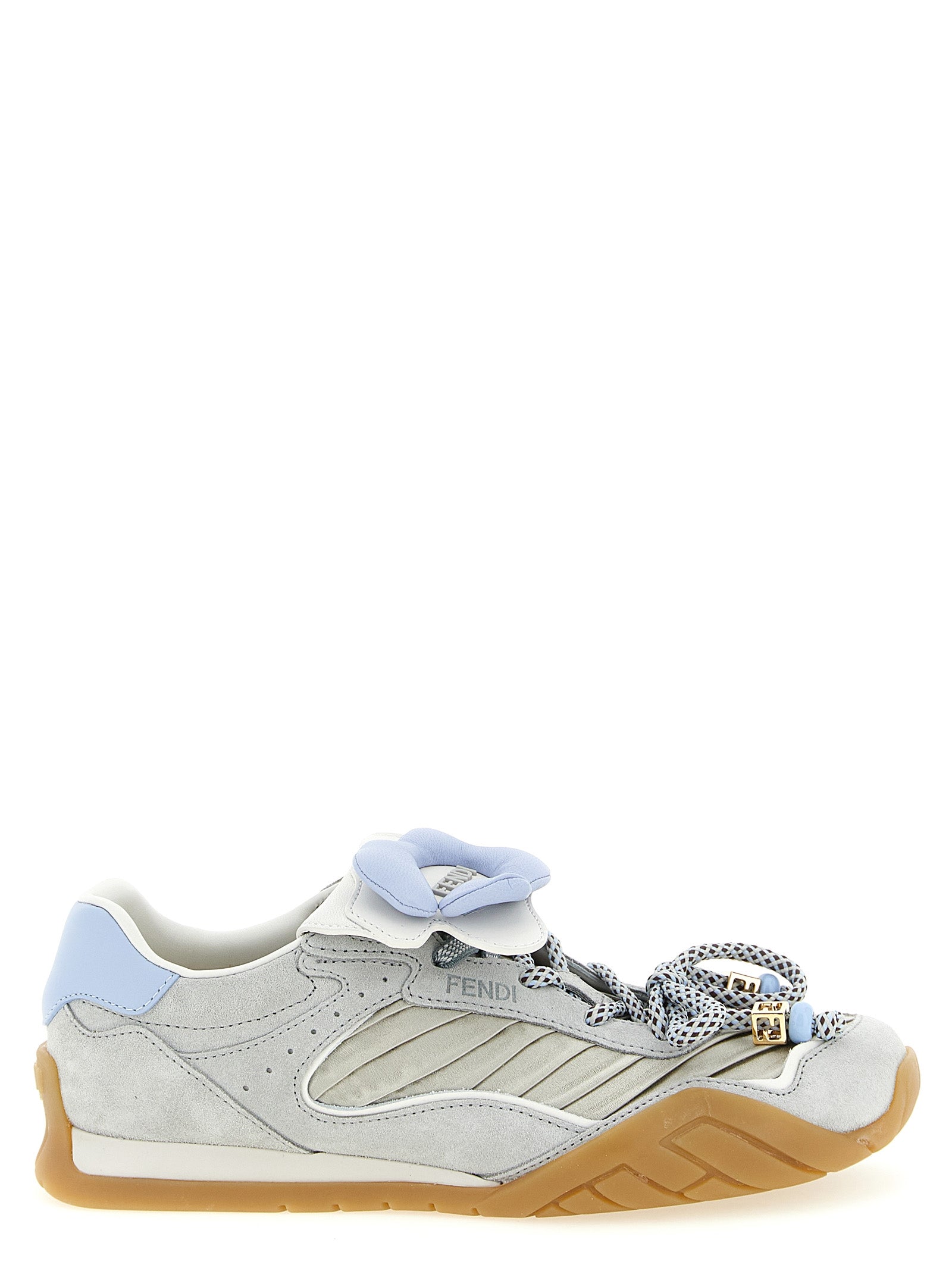 Fendi graue Sneakers aus Kalbsleder
