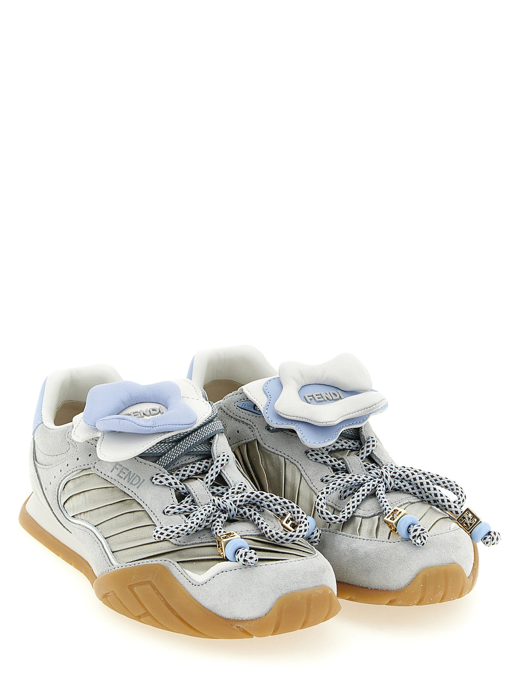 Fendi graue Sneakers aus Kalbsleder