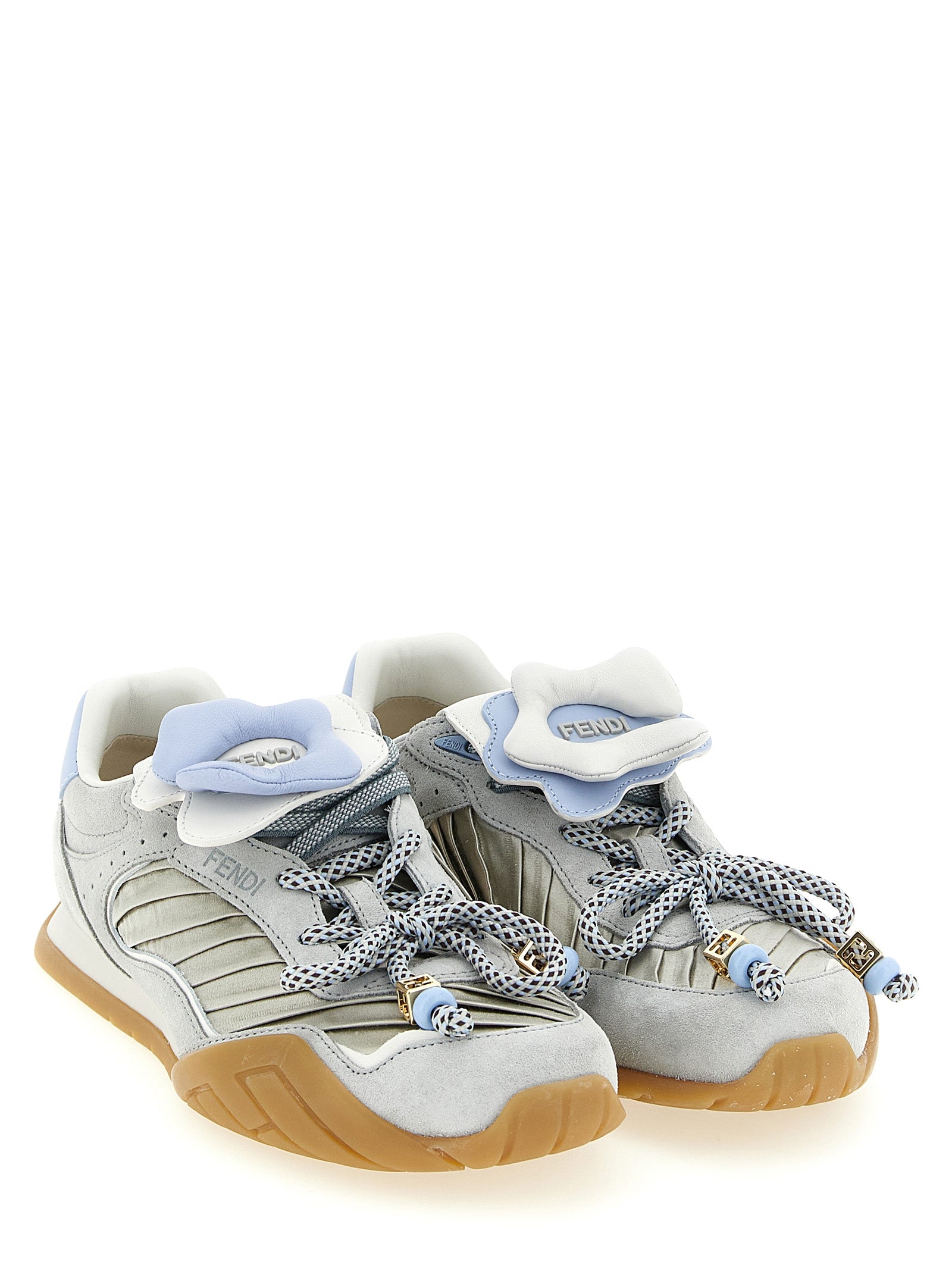 Fendi graue Sneakers aus Kalbsleder