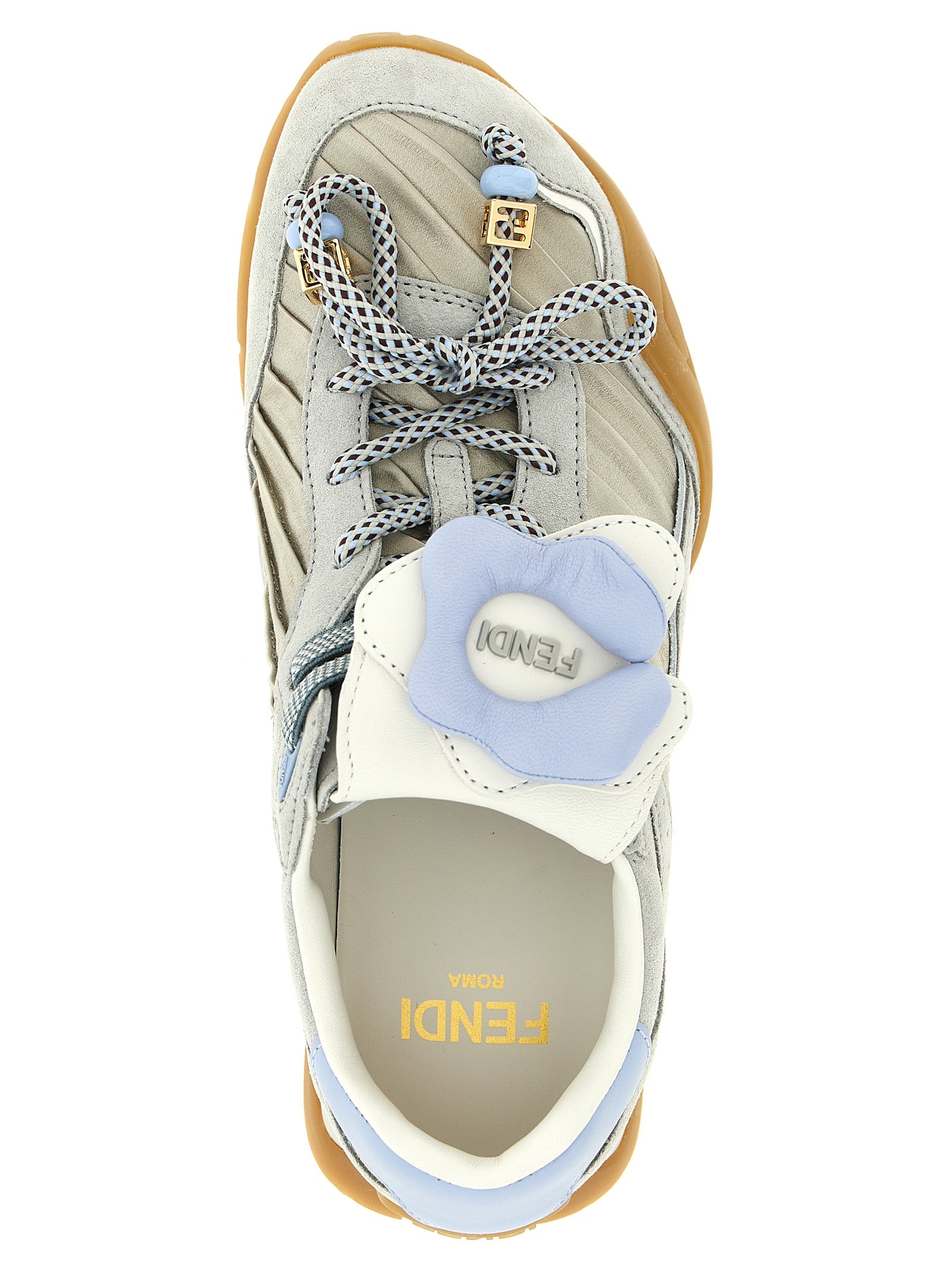 Fendi graue Sneakers aus Kalbsleder