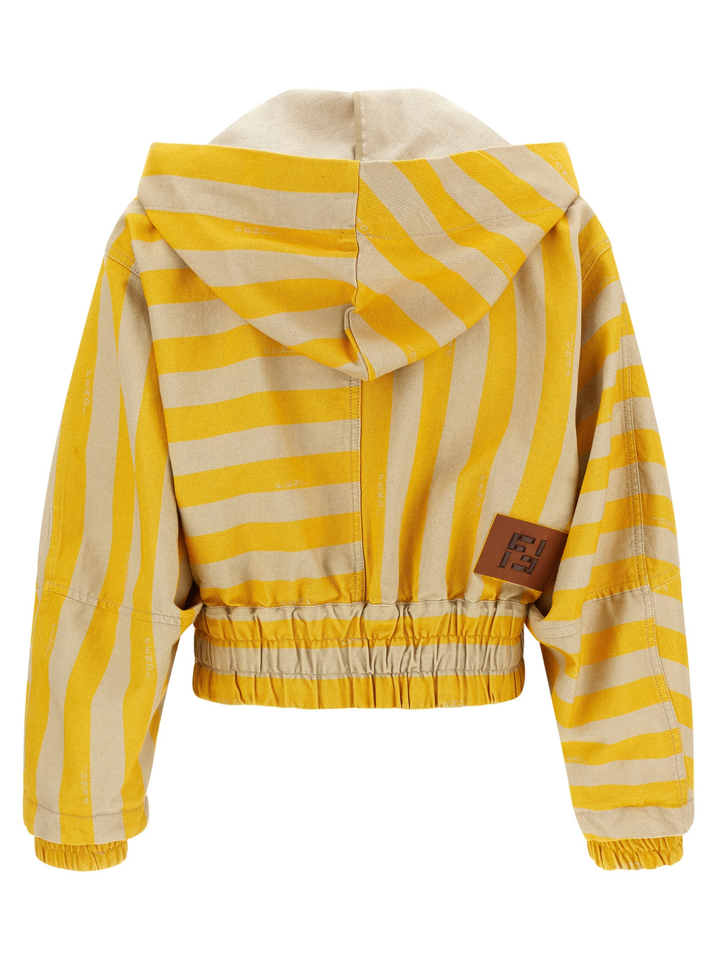 Veste en coton bicolore Fendi, style moderne, avec détails colorés et coupe décontractée, vue de face.