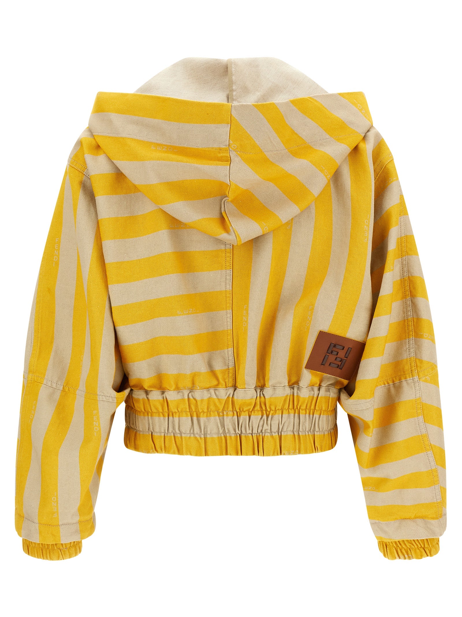 Veste en coton bicolore Fendi, style moderne, avec détails colorés et coupe décontractée, vue de face.
