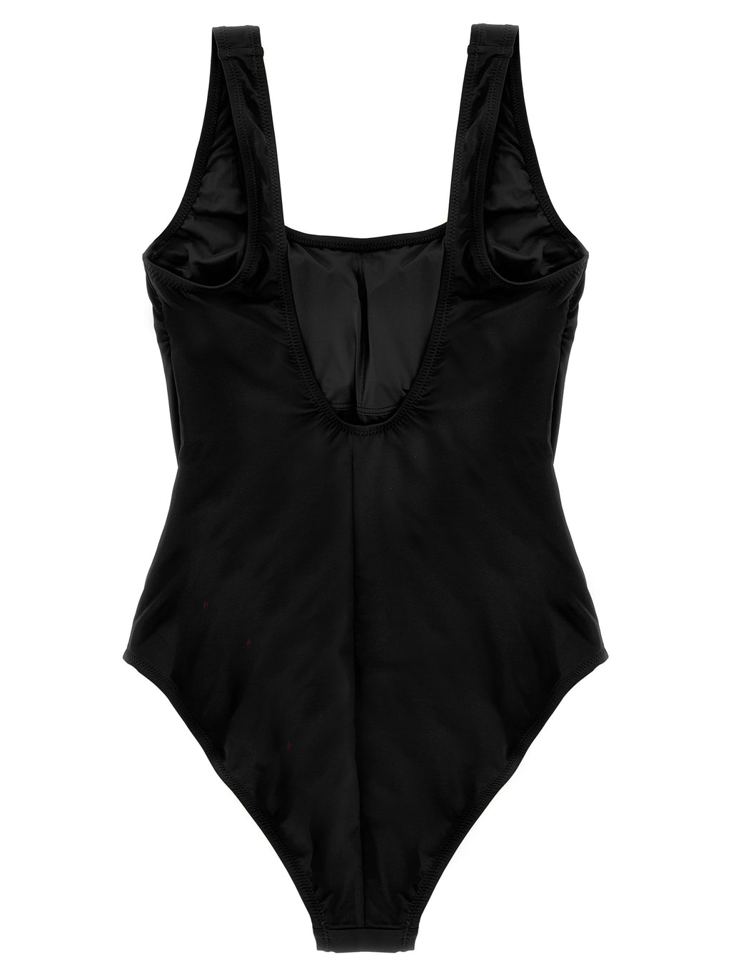 Maillot de bain une-pièce en nylon noir de Polo Ralph Lauren, style élégant et ajusté, avec logo discret sur la poitrine.